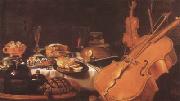 Pieter Claesz Still Life with Musical instruments (mk08) oil on canvas